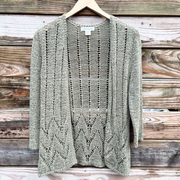 Skye’s the Limit Open Cardigan Sage Green S - Picture 1 of 4